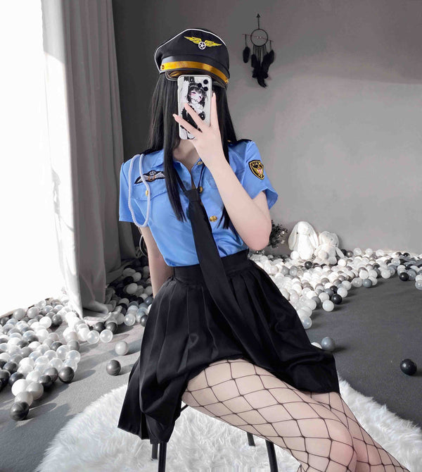 T-1016 Sexy Pajamas Emotional Fun CN Female Police Uniform Set