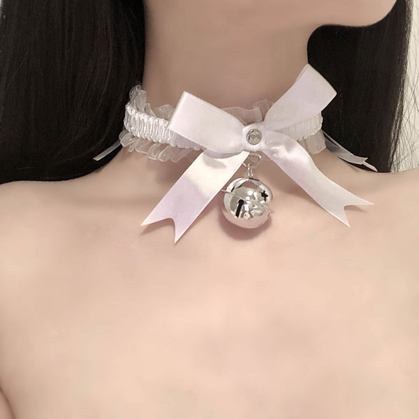 P-23 Cute bow bell neck ring