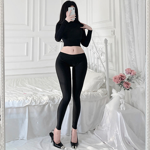 P-302 Sexy buttock-baring stretch slim leggings (outdoor free-to-take)